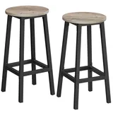 VASAGLE Barhocker 65 cm hoch  greige meliert-schwarz