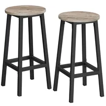 VASAGLE Barhocker 65 cm hoch  greige meliert-schwarz