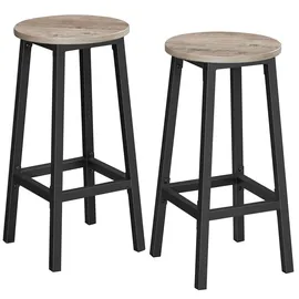 VASAGLE Barhocker 65 cm hoch  greige meliert-schwarz