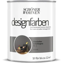 Schöner Wohnen Designfarbe Klassisches Schiefergrau 1 l