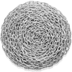 VEVOR Stahlkette Kohlenstoffstahl Gliederkette Absperrkette Kette 7,3mmx28m