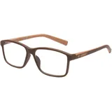 DOOViC Lesebrille 1,25 Blaulichtfilter Rechteckig Braun Vollrand Kunststoff Federscharnier Computer Brille mit Stärke für Herren/Damen