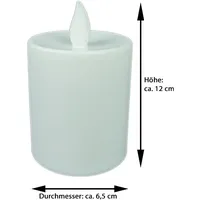 Novaliv, LED Kerzen, LED Kerze Outdoor 5 Stück weiss Grablichter LED mit Batterie Dauerkerze LED Kerzen flackernde (5x)