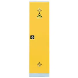 Lüllmann Umweltschrank 566246 rapsgelb, lichtgrau 50,0 x 42,2 x 195,0 cm, aufgebaut, 1 St.