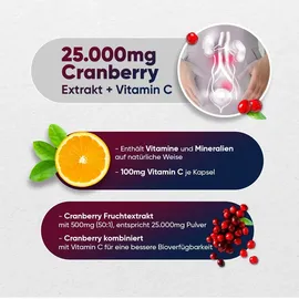 Maxmedix Cranberry mit Vitamin C Kapseln 180 St.