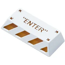 Keychron Enter Aluminum Alloy Artisan Keycap, Tastenkappe - weiß/orange