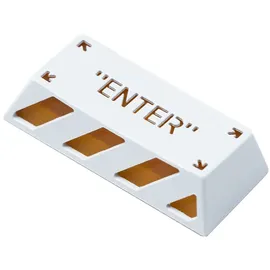 Keychron Enter Aluminum Alloy Artisan Keycap, Tastenkappe - weiß/orange