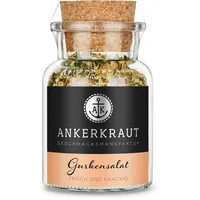 Ankerkraut Gurkensalat, 60 g im Korkenglas, Würze Gurken-Salat Ganz Einfach, Zuckerfrei und Ohne Geschmacksverstärker, Mischung würzender Zutaten für Salat