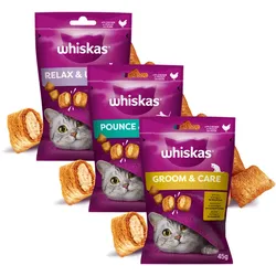 WHISKAS  3x45g Katzenleckerli, mit Huhn