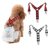 Hundewindel Hosenträger 2 Stück,Hunde-Hosenträger können verhindern DASS Windeln oder Unterwäsche herunterrutschen,für schutzhose läufige,katzenwindel,rüdenwindel (Schachbrett, M)