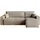 bromarkt Eckcouch 3-Sitzer Cordstoff Beige