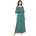 Overall Damen Damen Gr 38 Normalgrößen grün schwarz emerald Chiffon Obermaterial 100 Polyester Futter 100 Polyester ausgestellt Rundhals Overalls Overall Design