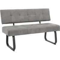 Hela Sitzbank Luise I grau Microfaser B/H/T: ca. 140x90x64