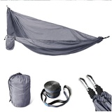 Svita Hängematte Outdoor ultraleicht Nylon Hammock Camping mit Befestigung 1-2 Personen Dunkelgrau