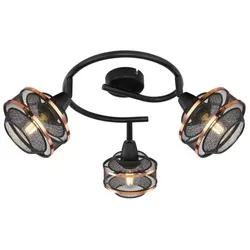 Globo 54020-3 Deckeneinbauleuchte Bellona 3x60W | E14- schwarz, gold