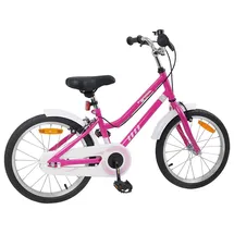 vidaXL Kinderfahrrad 18 Zoll pink/weiß