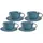 LEONARDO Cappuccinotasse 0,29 l Blau 4 St.