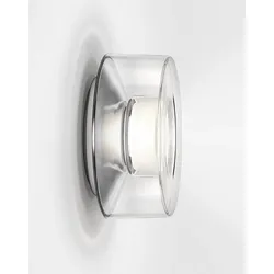 serien lighting Curling M Wandleuchte Acrylglasschirm klar | warmweiß (3000 K)