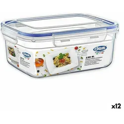 Lunchbox hermetisch Dem rechteckig 2,3 L 24 x 18 x 10 cm (12 Stück)