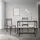 ML-Design Esstisch Set 4-teilig, Eiche-Grau, Esszimmertisch mit 2 Stühlen 1 Bank, Essgruppe für 4 Personen, Sitzgruppe Küchentisch Metallrahmen, Bartisch Set, Esszimmergruppe für Küche Esszimmer