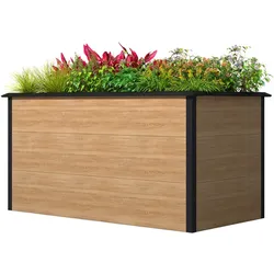 Hochbeet Metall Schlei-Anthrazit – Hochbeet aus Stahl, anthrazit – quadratisches Hochbeet – Hochbeet für den Garten mit 780 l Füllvolumen