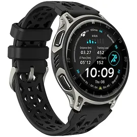 Amazfit Cheetah 2 Pro BT 46 mm Titaniumgehäuse Schwarz Silikonarmband Schwarz 20 mm