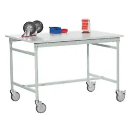 Manuflex Beistelltisch Melamin 750x500x850 mm Lichtgrau