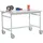 Manuflex Beistelltisch Melamin 750x500x850 mm Lichtgrau