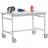 Manuflex Beistelltisch Melamin 750x500x850 mm Lichtgrau