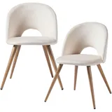 [en.casa] Esszimmerstuhl Karijoki 2er Set Beige