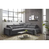 Sofa.de Ecksofa Chenille 4-Sitzer Grau