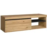 SKRAUT HOME Naturemodell TV-Schrank 120 x 40 x 41 cm Eiche/Schwarz Melamin