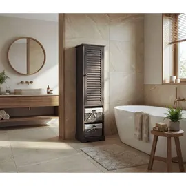 MCW Badezimmerkommode MCW-H20, Badezimmer Schrank Badschrank Badregal, 120x27x29cm Massiv-Holz ~ shabby