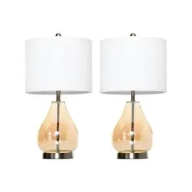 Homcom Tischlampen Bernstein 2 St.