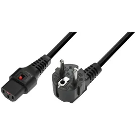 IEC Lock Kaltgeräte Netzkabel verriegelbar 3x1,0 5m sw