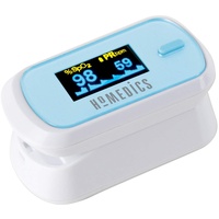HoMedics Pulsoximeter/Fingeroximeter zum Sauerstoffsättigung messen - Sauerstoff-Messgerät Finger inkl. Pulsfrequenz, Perfusionsindex & Pulsbalken - Praktisches Herzfrequenz Messen für zu Hause