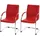 Proregal Konferenzstuhl Sammy Textil Rot 2er Set