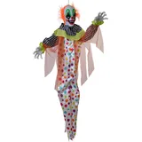 Europalms Halloween Figur Clown Curby, animiert, 155cm