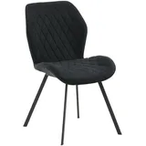 Livetastic Stuhl-Set, Schwarz, Metall, Textil, Füllung: Schaumstoff, rund, 50x90x63 cm, abwischbar, Esszimmer, Stühle, Esszimmerstühle, Esszimmerstühle-Set
