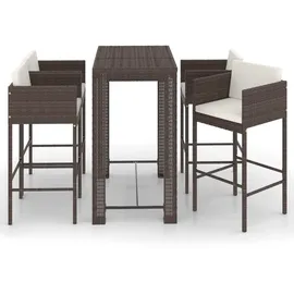 vidaXL Gartenbar-Set 5-tlg. Braun