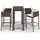 vidaXL Gartenbar-Set 5-tlg. Braun
