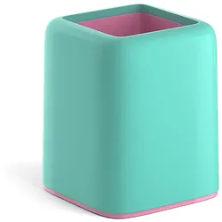 Organizer Kunststoff 1 Stück Stiftehalter Mint Aufbewahrungsbehälter für Büro Schreibtisch Bad Küche Behälter für Stifte Schreibwaren Kosmetik Pinsel