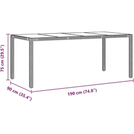 vidaXL Garten Essgruppe 9-Tlg Grau Poly-Rattan