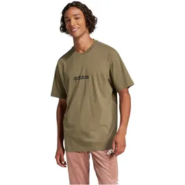adidas Essentials Linear Single T-Shirt khaki/schwarz - XS