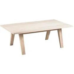 Align Couchtisch in Eiche massiv und Furnier weiss gelaugt.