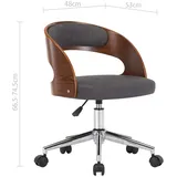 vidaXL Esszimmerstuhl Drehbar Grau Bugholz und Stoff