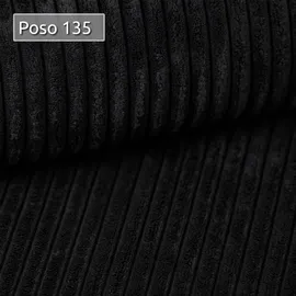 Sofnet Wohnlandschaft mit Schlaffunktion Totti - U-Form Couch, Schlafsofa mit Bettkasten, Couchgranitur mit Bettfunktion, Big Sofa, Cord Stoff, Wohnzimmer... Schwarz