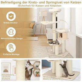Costway Kratzbaum 174 cm beige