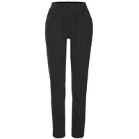 LASCANA Jogger Pants klassisches Jacquardmuster Schwarz gestreift 48/50