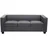 MCW 3-1-1 Couchgarnitur Lille ~ Kunstleder, dunkelgrau